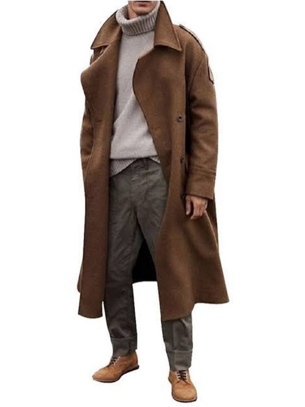 Kooples Classic Mens Casual Cotton Trench